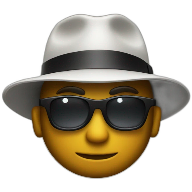 Mafia wearing a hat emoji