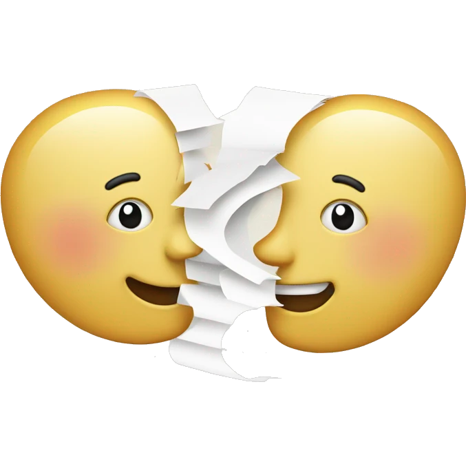 two memo notes that talking(communicating each other emoji