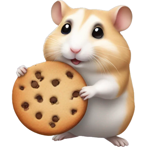 Hamster with a cookie emoji