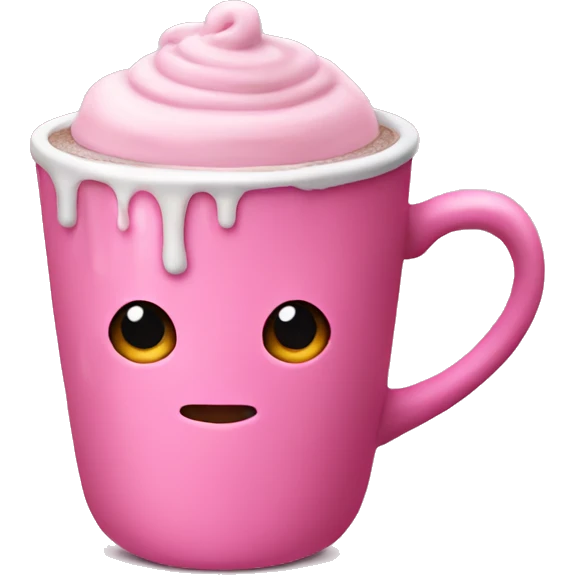 pink hot chocolate emoji