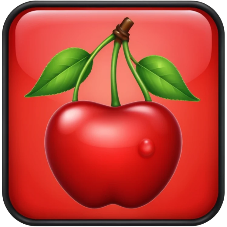 An ad going in between a cherry emoji