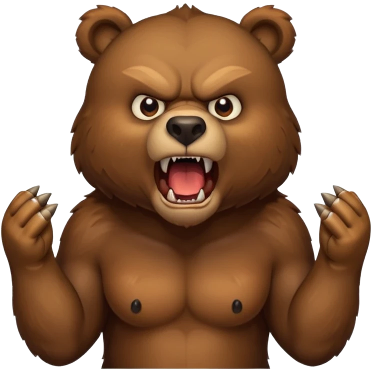 angry bear emoji