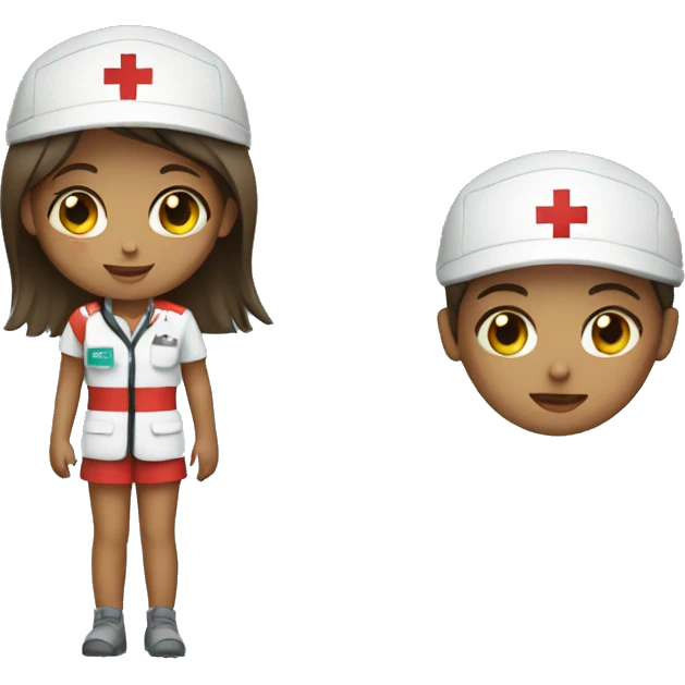 A girl with ambulance  emoji