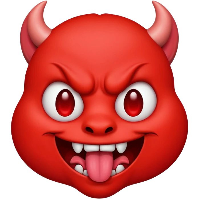 devil emoji sticking tongue out emoji