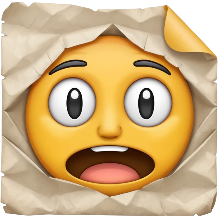 2d paper with something unreadably written on emoji