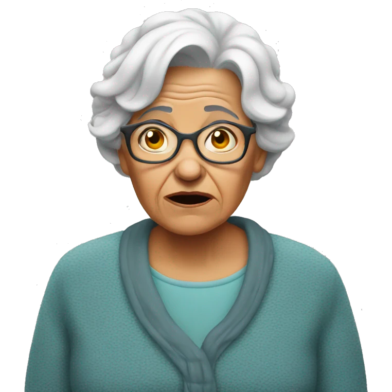 cold confused grandma emoji