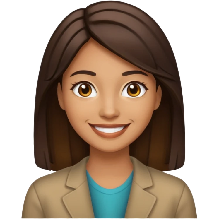 Una mujer con mechas y arriba que tiene como un colorcito negro emoji