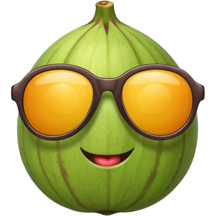 fig fruit in sunglasses emoji