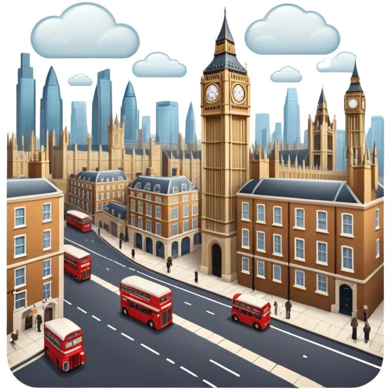 An icon representing a visual novel, inspired by games like 'One Day in London.' The design features a detailed cityscape with characters in dynamic poses, as if caught in a pivotal story moment. Speech bubbles and narrative text appear. Transparent background emoji