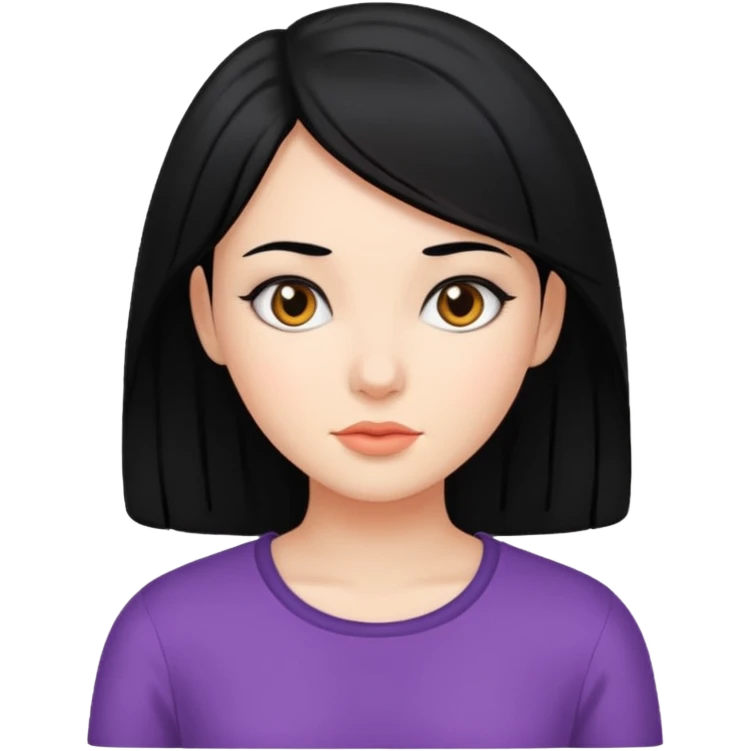 Girl with black hair emoji