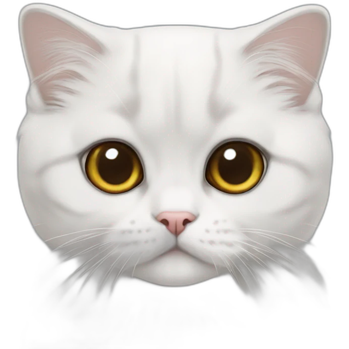 White Scottish fold with wing emoji