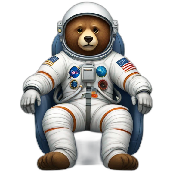 astronaut sit like a bear emoji