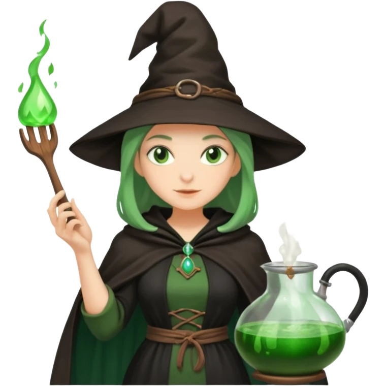 green witch cooking potion emoji