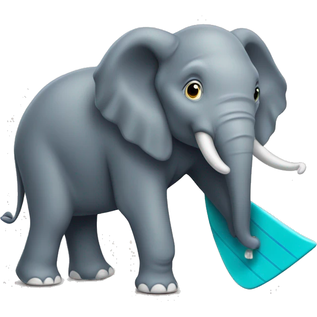 Éléphant qui fait du surf emoji