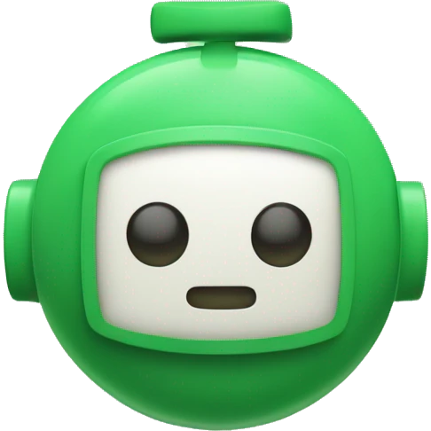 cute robot with white Check mark on green backgroud emoji