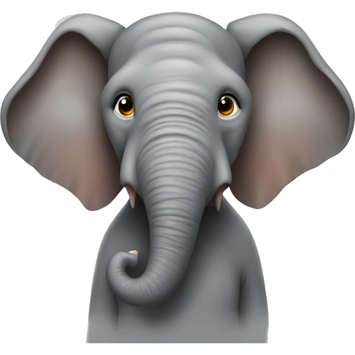 Elephant cover his face by his ears  emoji