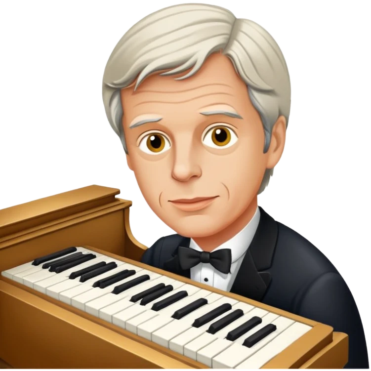 George Plimpton playing the piano emoji