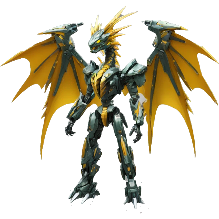 futuristic spiky dragon-Bionicle-mecha full body emoji