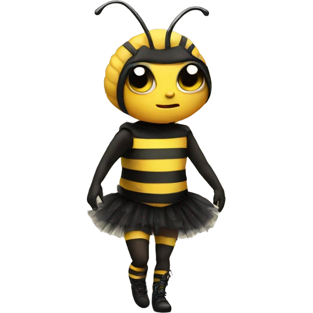 Bee wearing punk tutu emoji