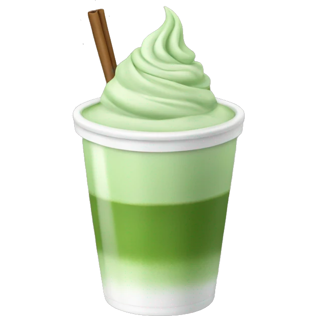 Cup of cold matcha latte  emoji