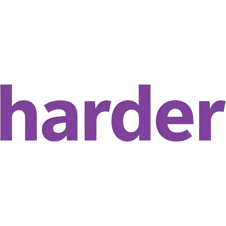 emote harder written, just the word harder in purple, written "harder" in purple emoji