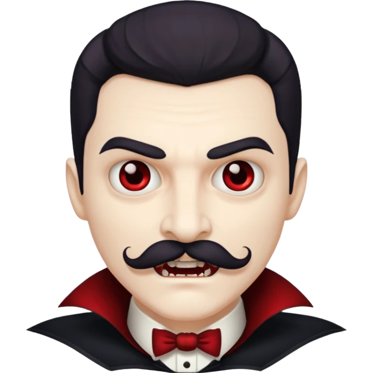 vampire with mustache with sharp teeth  emoji