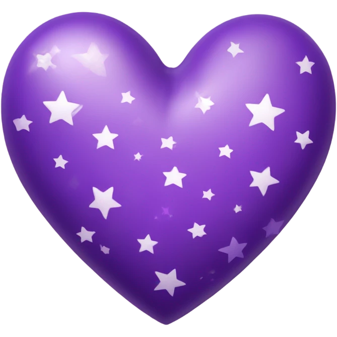 Purple heart with stars emoji