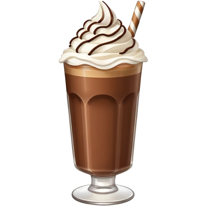 nutella frappe  with whipped cream emoji
