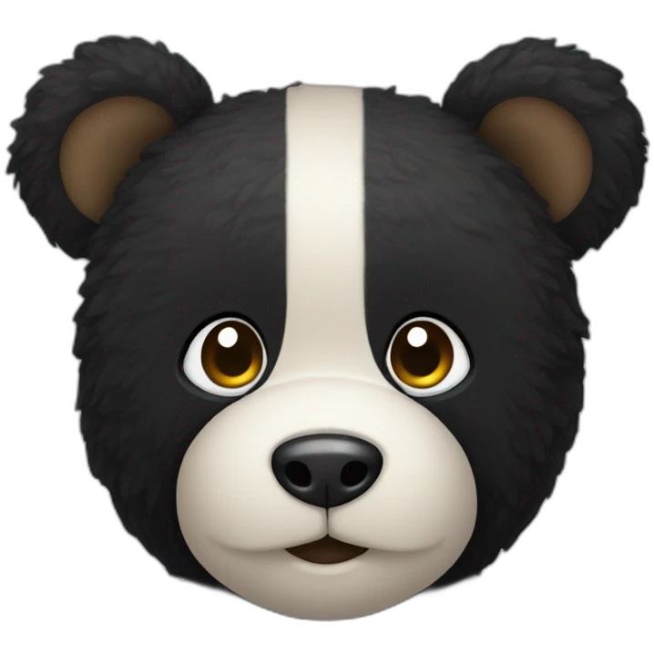 Black teddy bear head emoji