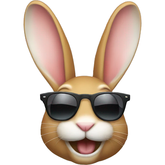 happy rabbit sunglasses emoji