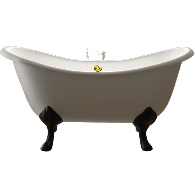 Classic clawfoot tub infront of scenic window emoji