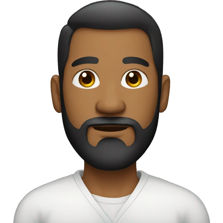 man with slick back hair and beard that's an artist emoji