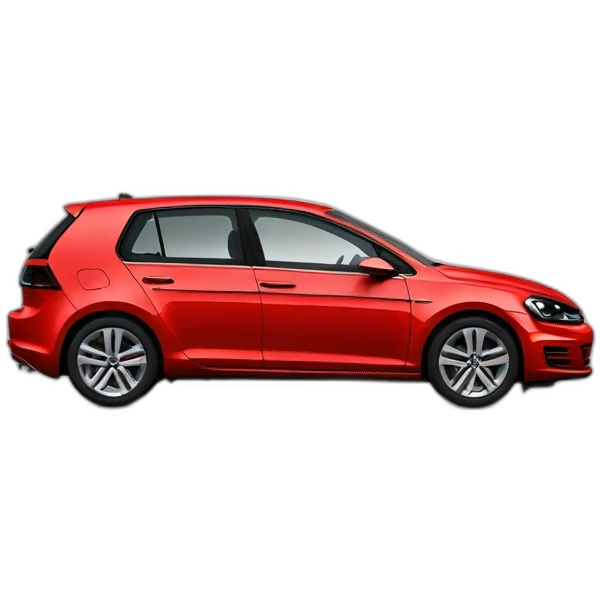 Red Volkswagen Golf 6 emoji