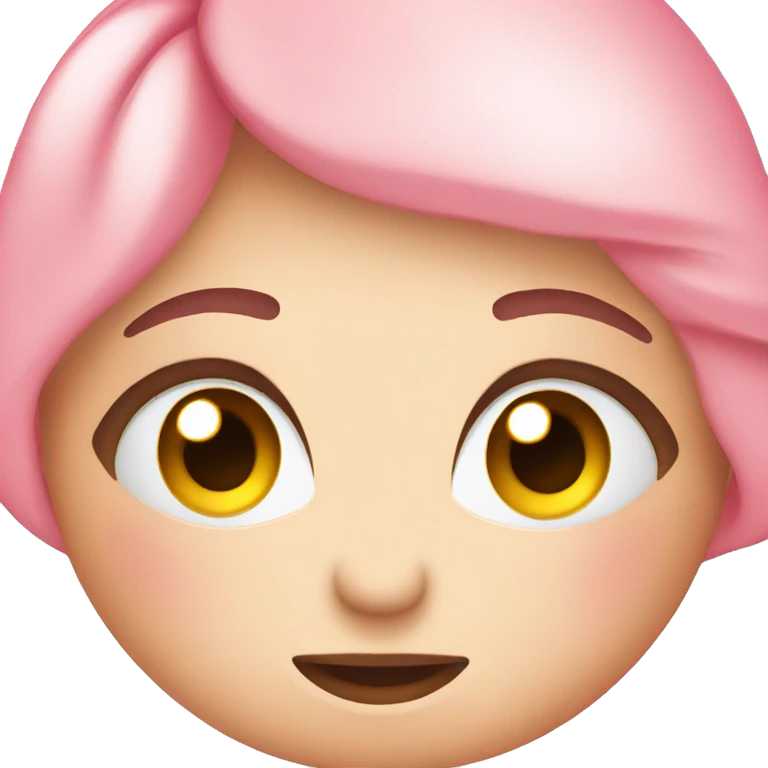 cute shy pink blushing face with sparkles emoji
