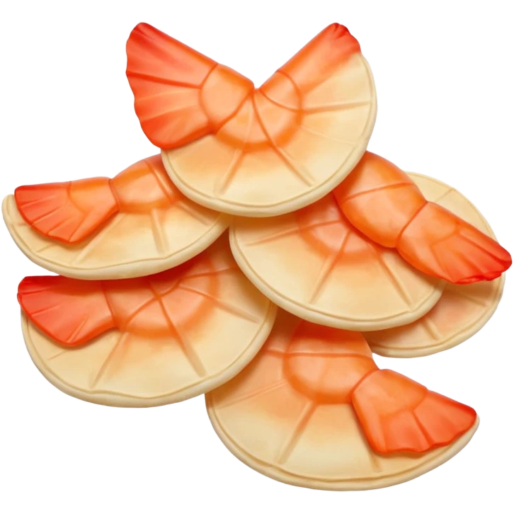 surreal prawn crackers emoji