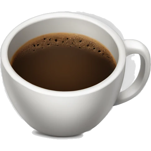 A dirty cup of coffee without a face emoji