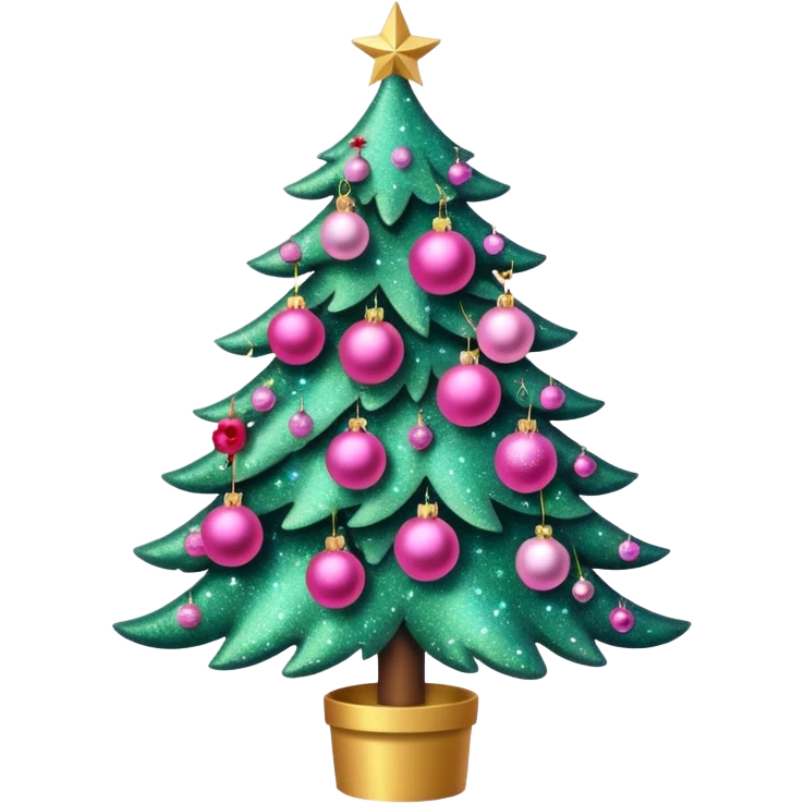 Arvore de natal rosa emoji