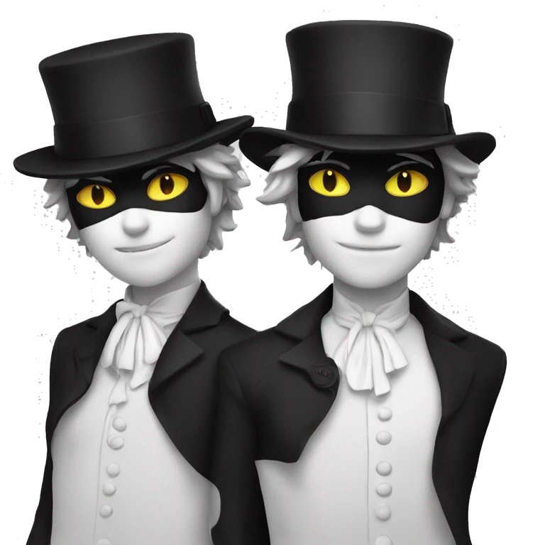 chat noir et blanc emoji