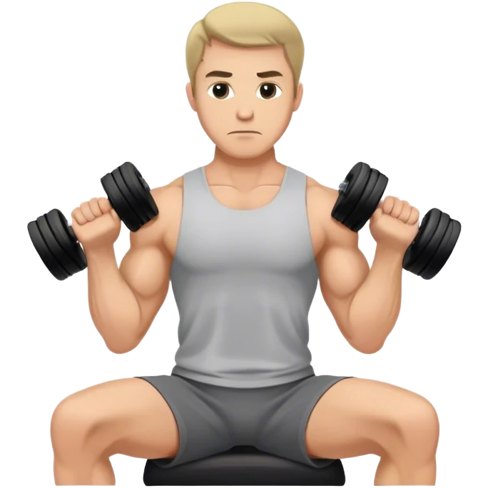 man weighted wrist curl emoji