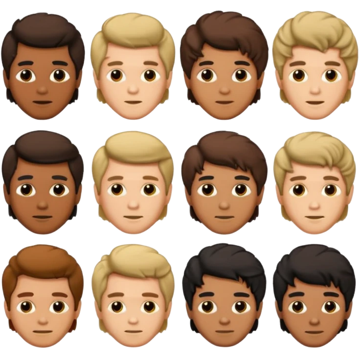70s 80s men with hair style  emoji