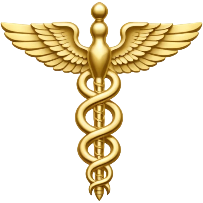 monotone color golden caduceus emoji