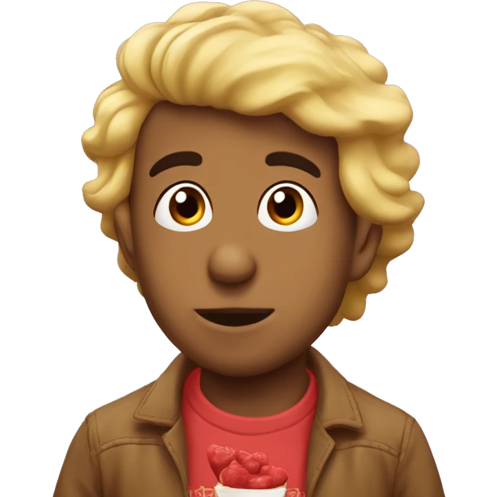 Chico pelirrojo tirando un beso  emoji