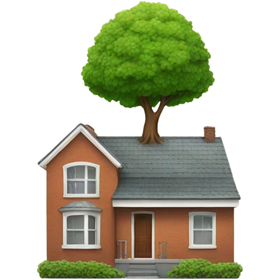 Home with tree emoji