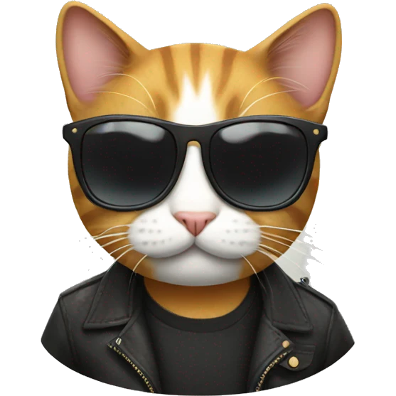 Cat with sunglasses emoji