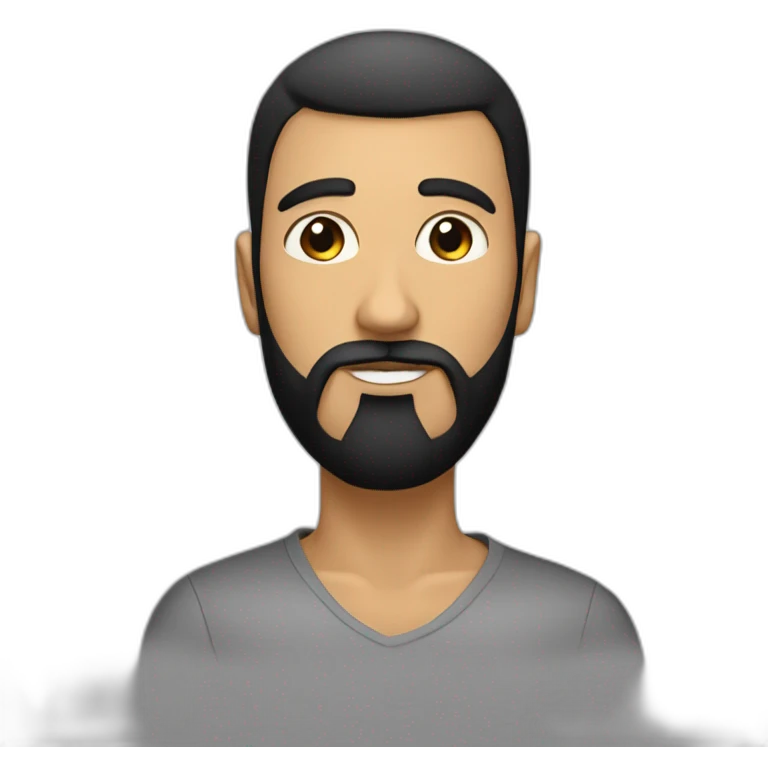 White-man-with-a-smooth-black-hair-cut-fade-and-a-black-beard-kissing-a-black-woman-with-long-black-straight -hair emoji