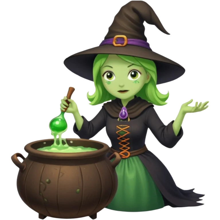 green witch cooking potion emoji