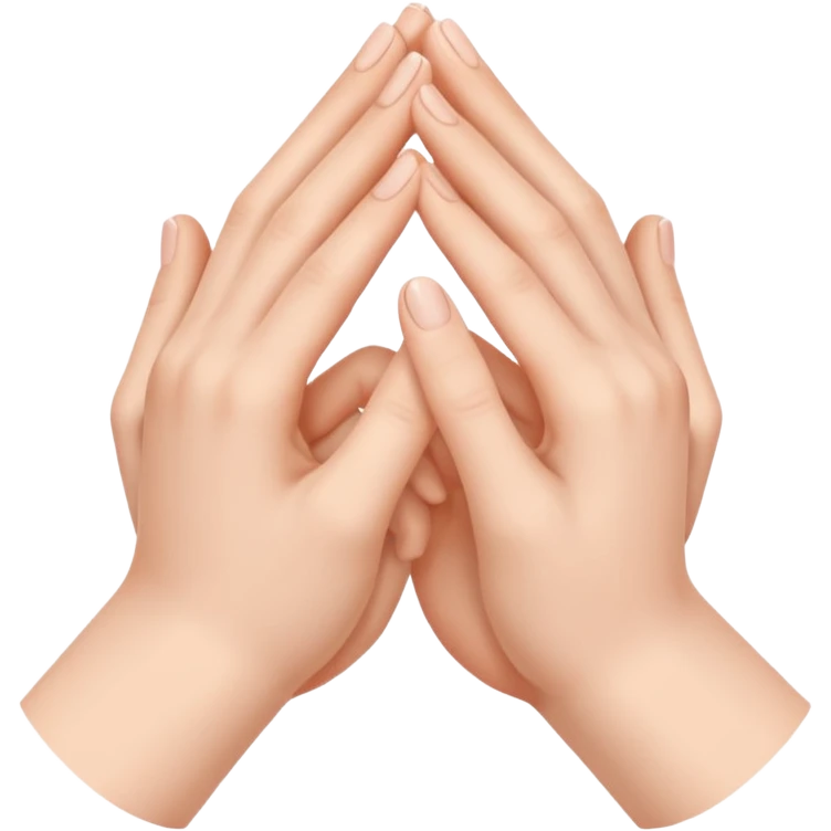 Two hands holding each other with love emoji