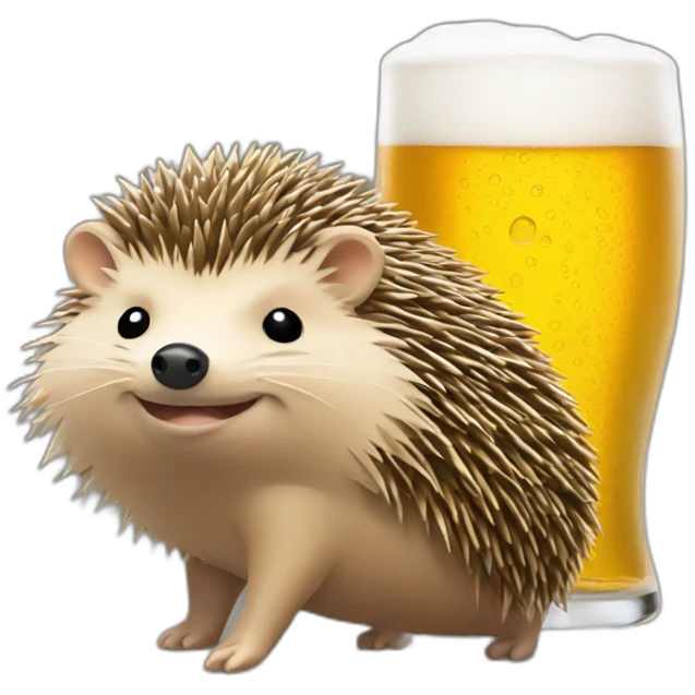hedgehog bitcoin and beer emoji
