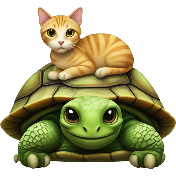 CAT on a turtle emoji