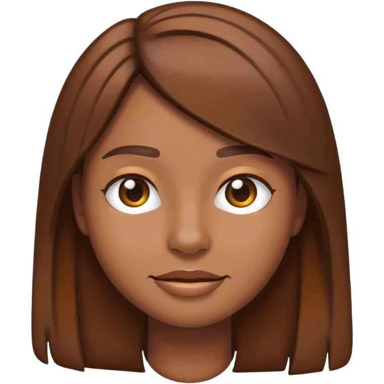 Emoji with brown hair emoji